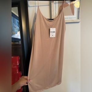 Nude “slip” dress